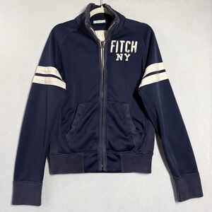 Vintage Y2K Abercrombie and Fitch Jacket Mens Small Track Varsity Muscle Mock